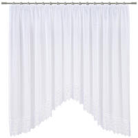 HOTOVÝ ZÁVES, polopriehľadné, 450/175 cm - biela, Konventionell, textil (450/175cm) - Esposa