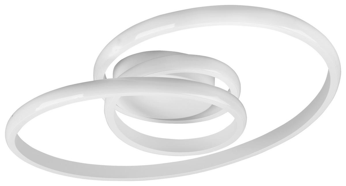 LED-DECKENLEUCHTE 53/17/43 cm   - Weiß, Design, Metall (53/17/43cm) - P & B