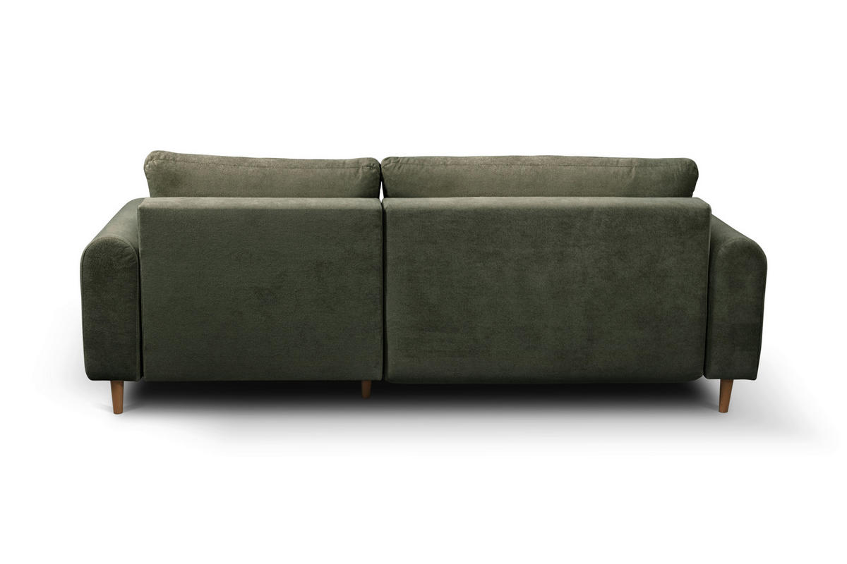 ECKSOFA Struktur Dunkelgrau  - Dunkelgrau/Naturfarben, Design, Holz/Textil (230/150cm) - MID.YOU