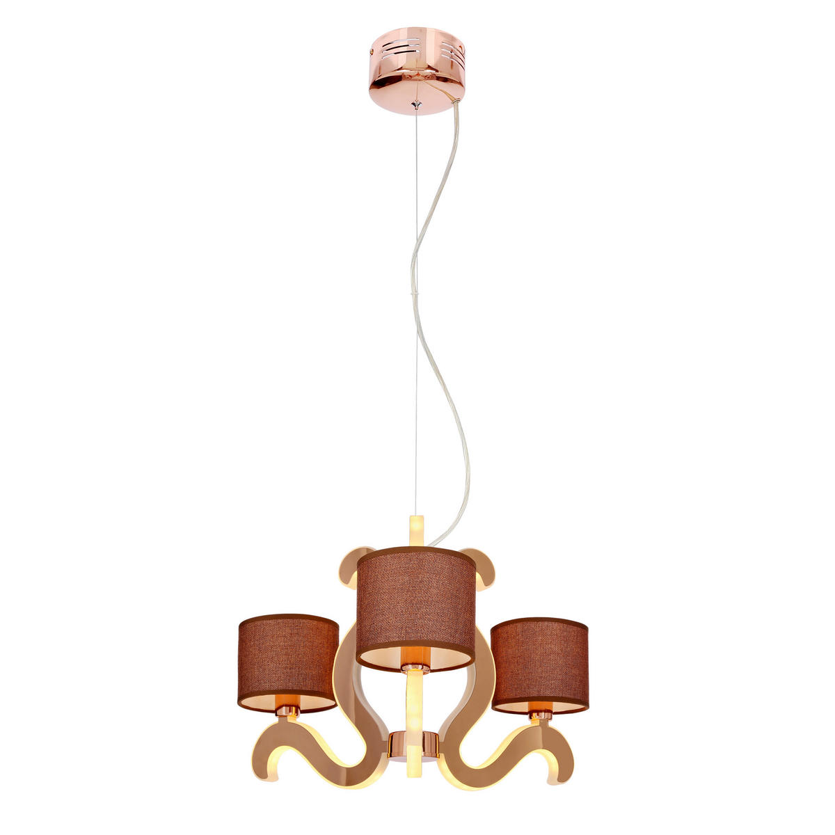 PENDELLEUCHTE 48/48/180 cm  - Goldfarben/Schwarz, KONVENTIONELL, Metall (48/48/180cm)