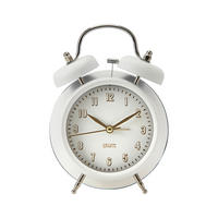 ÉBRESZTŐÓRA 11/17/5 cm   - fehér, Basics, fém (11/17/5cm) - Ambia Home