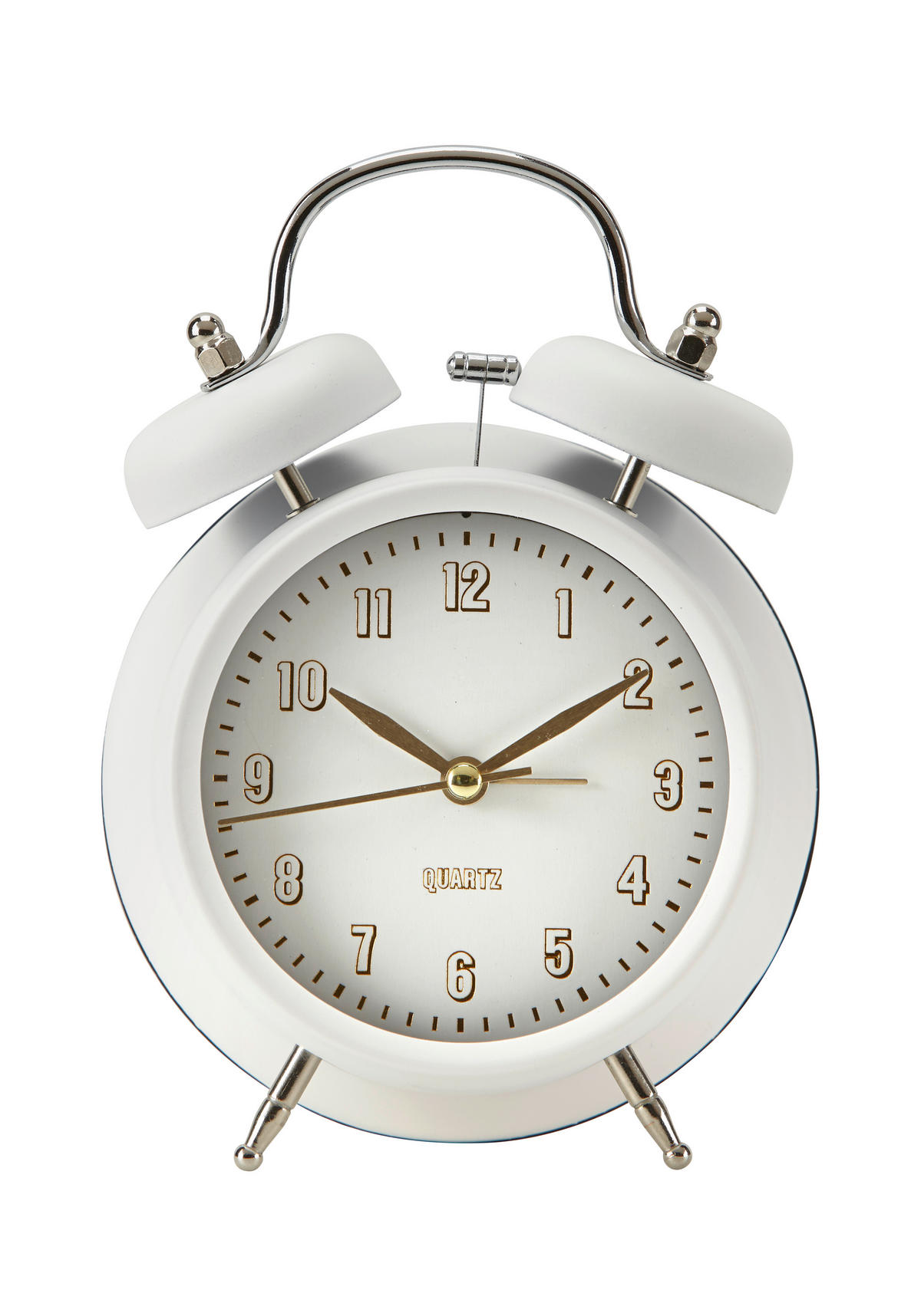 ÉBRESZTŐÓRA 11/17/5 cm   - fehér, Basics, fém (11/17/5cm) - Ambia Home