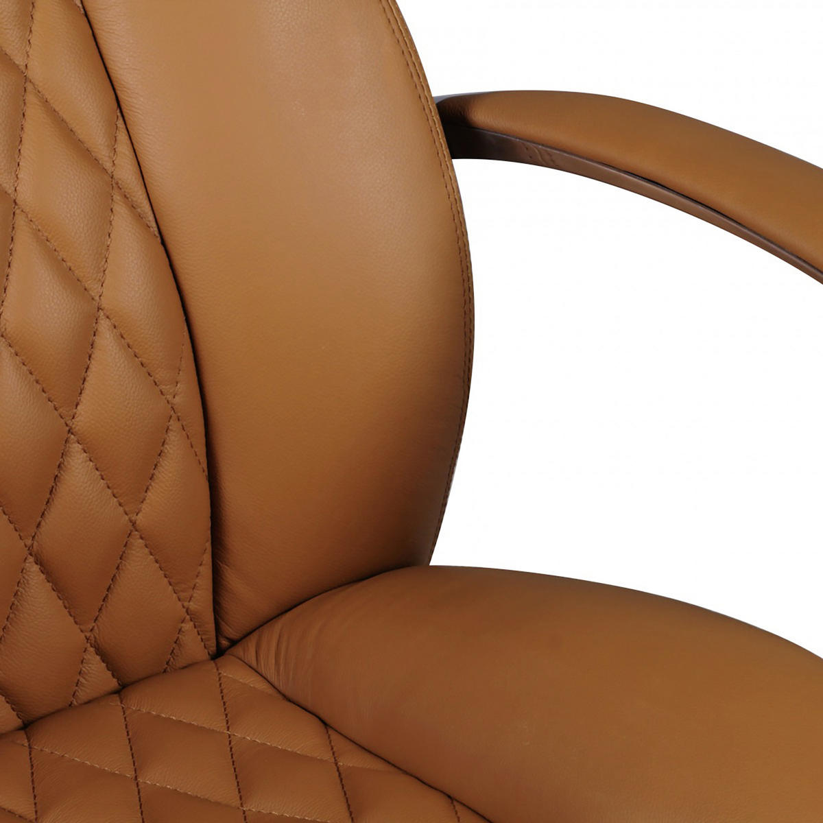 CHEFSESSEL  in Lederlook Hellbraun  - Hellbraun/Alufarben, Modern, Leder/Kunststoff (68/130/68cm) - MID.YOU