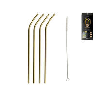 SET SLAMČICA - zlatna, Osnovno, metal (31cm) - Gusta