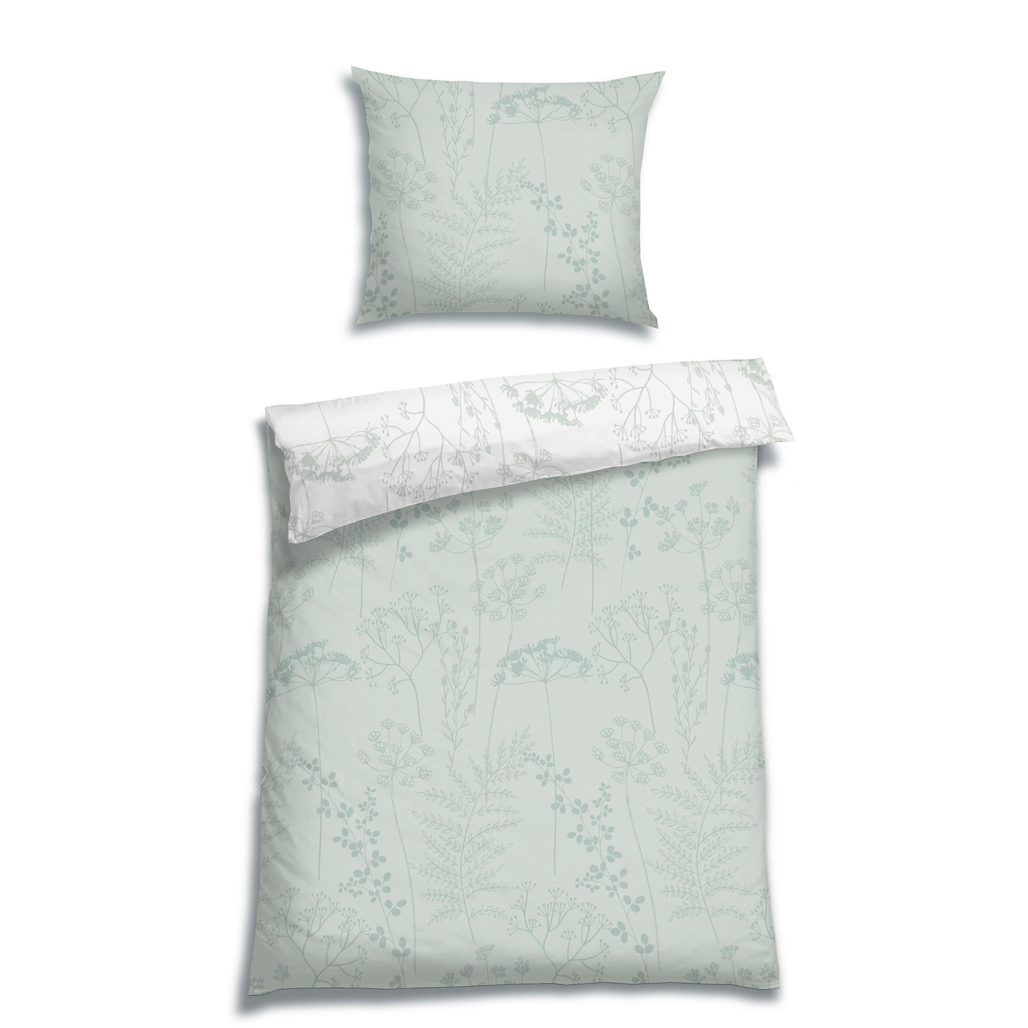 BETTWÄSCHE Flanell 140/200 cm  - Salbeigrün, Design, Textil (140/200cm) - Florella