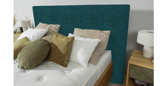 BOXSPRINGBETT 180/200 cm in Petrol, Wildeiche - Wildeiche/Petrol, Natur, Holz/Textil (180/200cm) - Valnatura