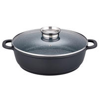 SERVIERPFANNE GOURMET GRANIT  - Schwarz, Basics, Metall (32/9cm) - GSW