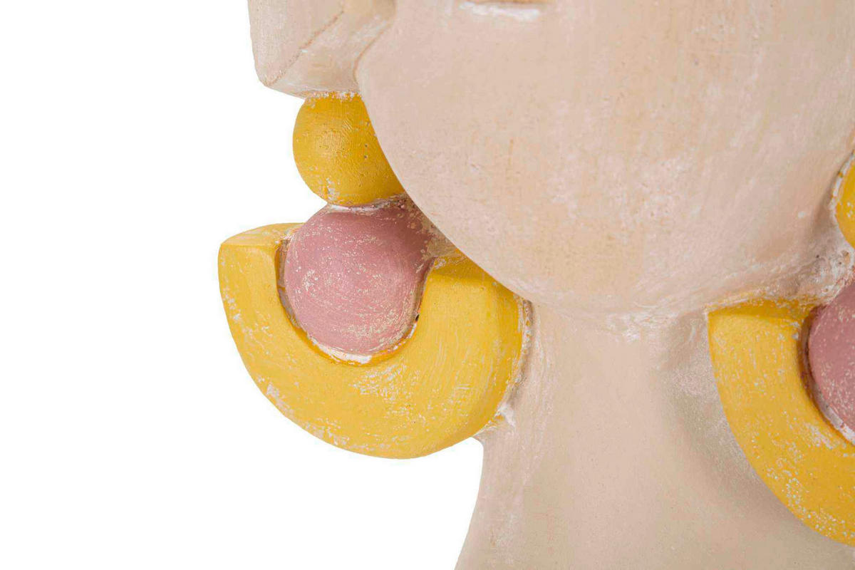 Vase Elegant B  - Gelb/Naturfarben, Basics, Kunststoff (24.5/26/20.5cm)