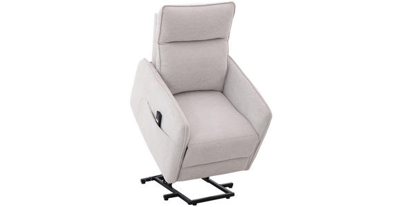 RELAXSESSEL Leinenoptik    - Schwarz/Naturfarben, Design, Textil/Metall (74/101/92cm) - Carryhome
