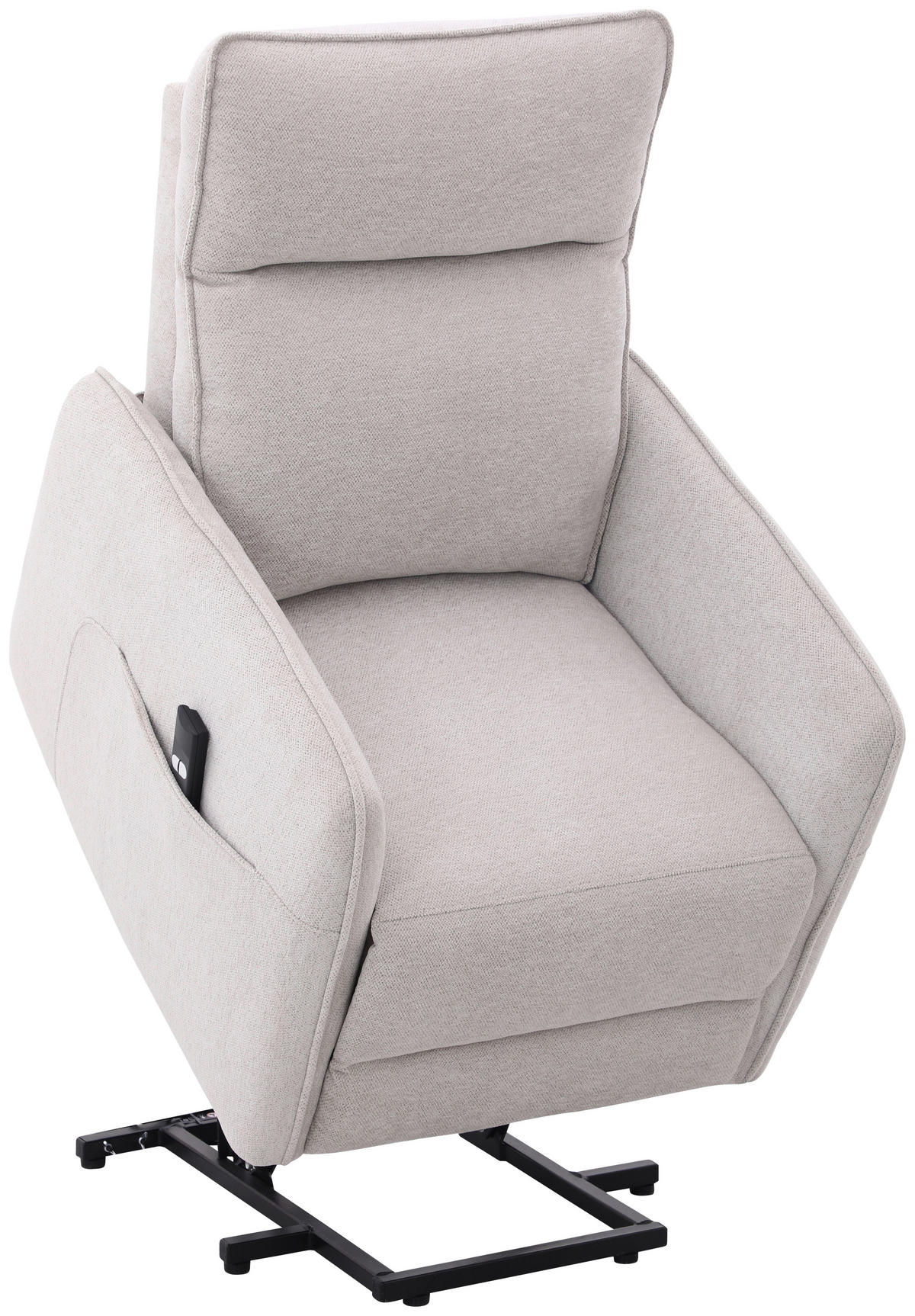 RELAXSESSEL Leinenoptik    - Schwarz/Naturfarben, Design, Textil/Metall (74/101/92cm) - Carryhome