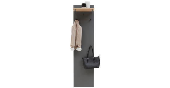 GARDEROBE 270/193/37 cm  - Eichefarben/Anthrazit, Design, Holz/Holzwerkstoff (270/193/37cm) - Dieter Knoll