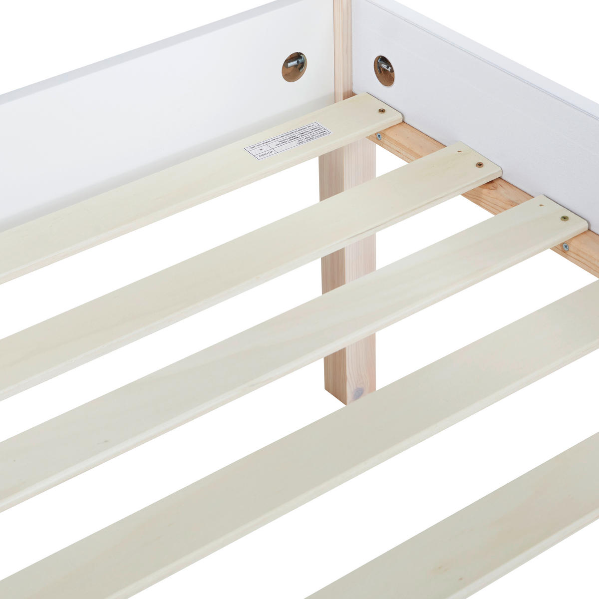 HAUSBETT Leiter, Rollrost 90/200 cm  - Schwarz/Weiß, Design, Holz/Holzwerkstoff (90/200cm) - Xora