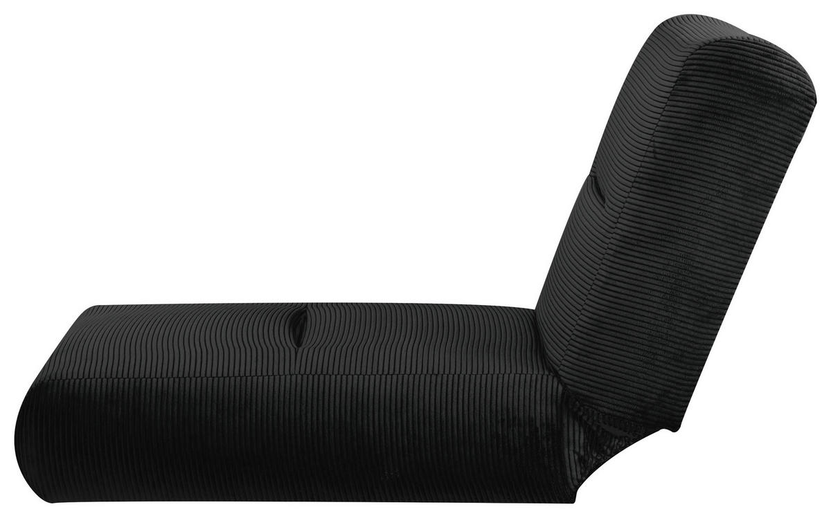 SCHLAFSESSEL in Cord Schwarz  - Schwarz, Design, Textil (81/88/160cm) - Livetastic