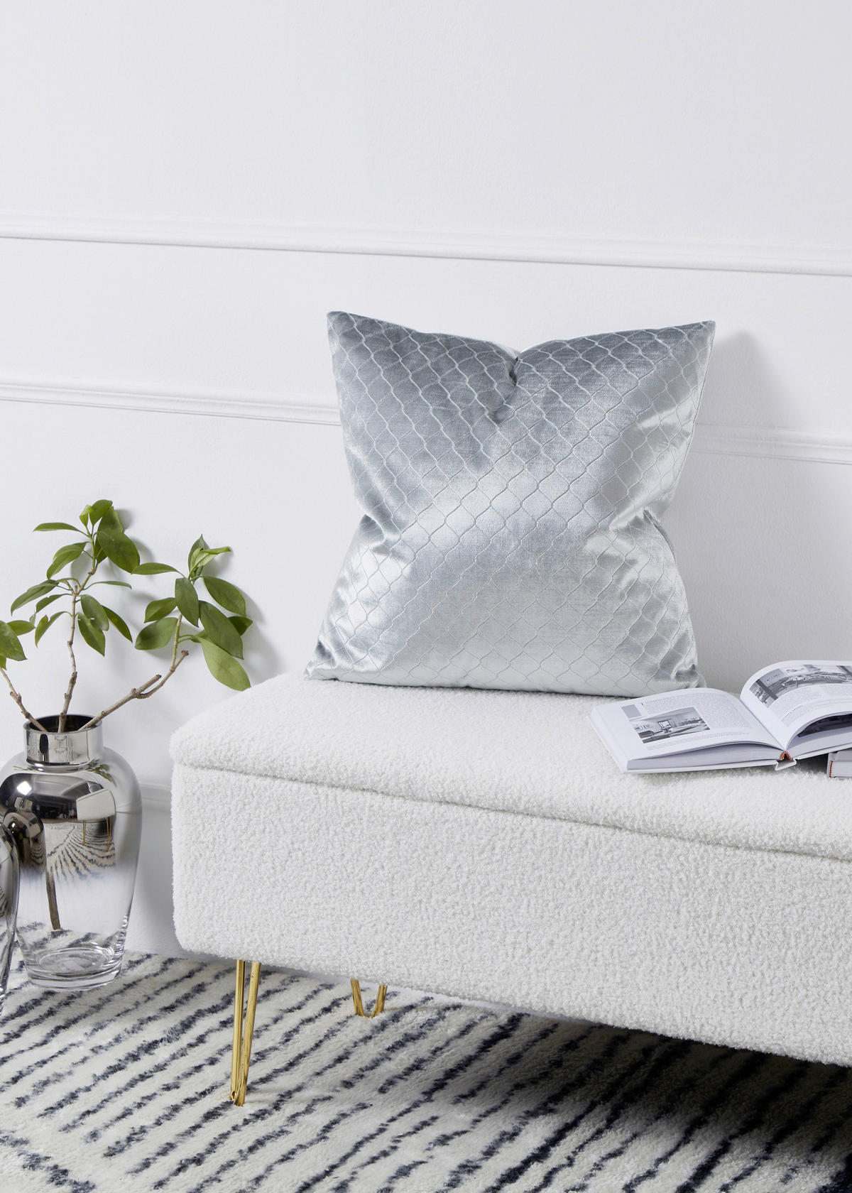 ZIERKISSEN   45/45 cm   - Grau, Design, Textil (45/45cm) - Eglo