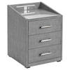 NACHTSCHRANK 47/61/46 cm  - Dunkelgrau/Silberfarben, MODERN, Holzwerkstoff/Kunststoff (47/61/46cm) - MID.YOU
