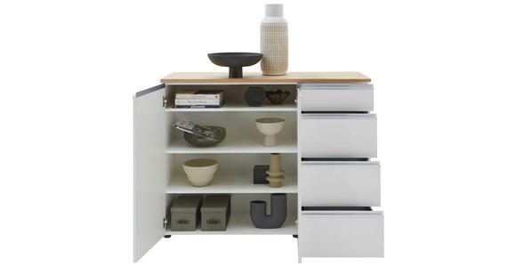 SIDEBOARD 135/102/41 cm  - Eichefarben/Schwarz, Design, Holz/Holzwerkstoff (135/102/41cm) - Dieter Knoll