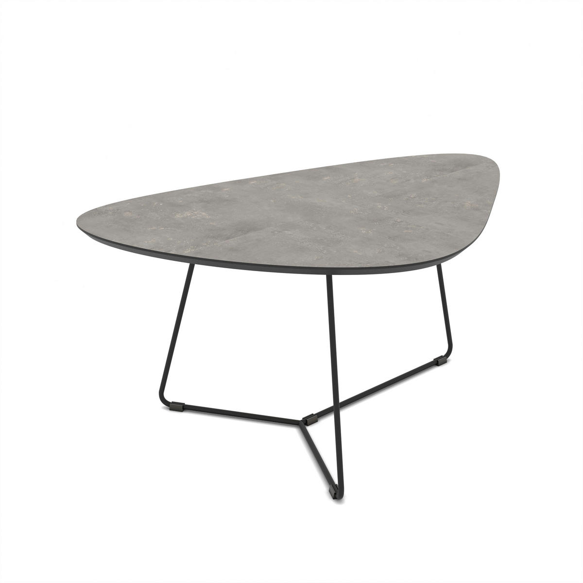 COUCHTISCH 59/87/43 cm wellenförmig Dunkelgrau  - Dunkelgrau/Schwarz, Design, Holzwerkstoff/Metall (59/87/43cm) - Livetastic