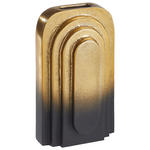 VASE 22 cm  - Goldfarben/Schwarz, Trend, Metall (14/9/22cm) - Ambia Home