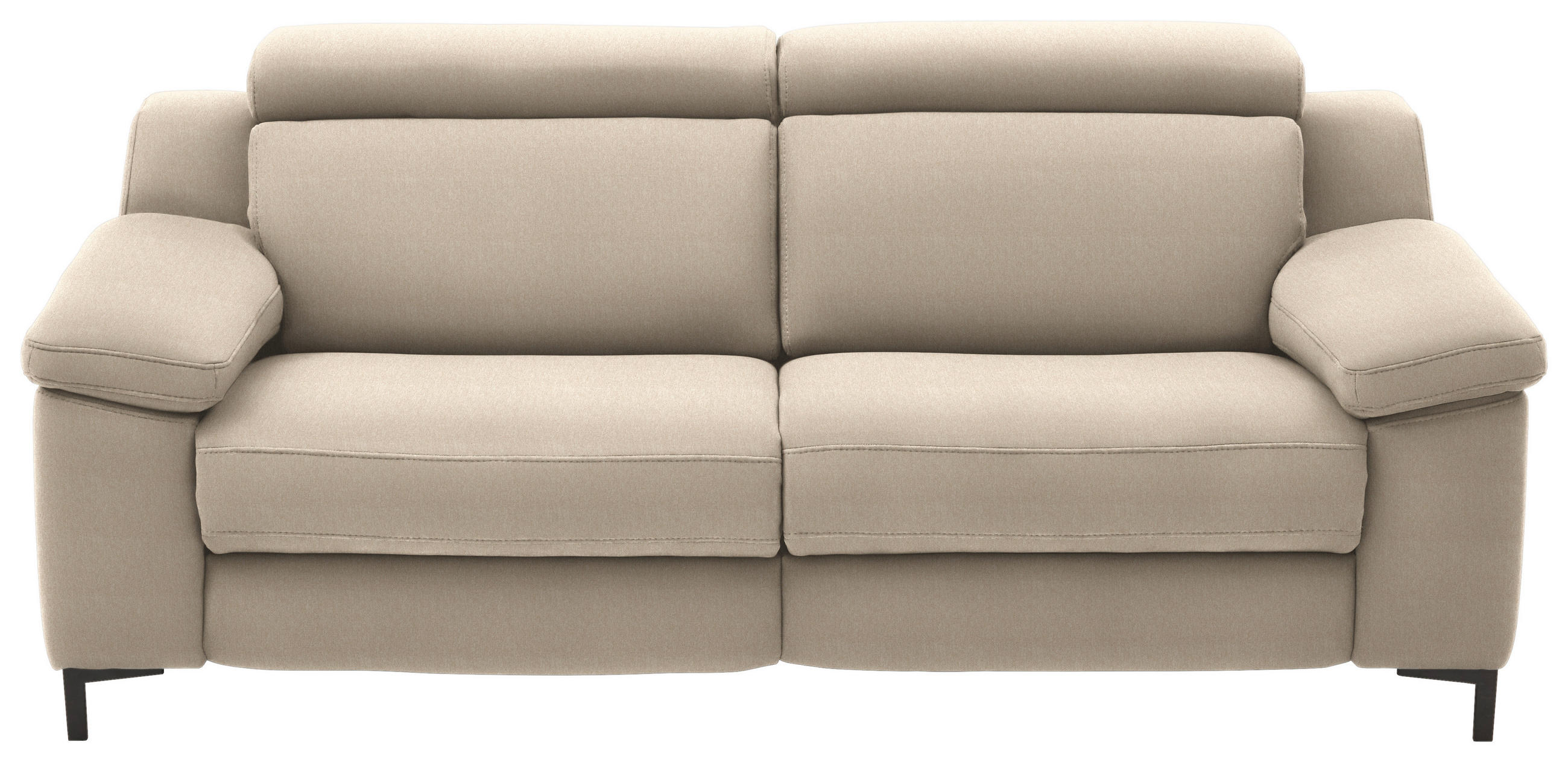 2,5-SITZER in Chenille Sandfarben  - Sandfarben/Schwarz, Design, Textil/Metall (188/84-104/104cm) - Valdera