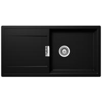 SPÜLE MONO D-100L-A / MOND100LAPUR  - Schwarz, Basics, Stein (100/51cm) - Schock
