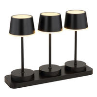 AKKU-TISCHLEUCHTE Dawson 8,3/20 cm  - Opal/Schwarz, Design, Kunststoff/Metall (8,3/20cm) - Globo