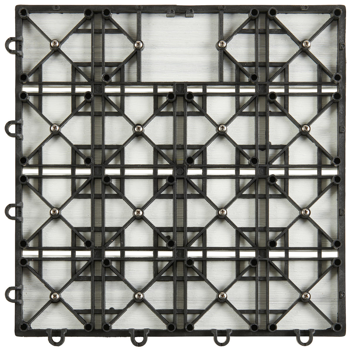 TERRASSENFLIESE 11 Stück  - Weiss, Basics, Holzwerkstoff/Kunststoff (30/30/2,4cm) - Ambia Garden