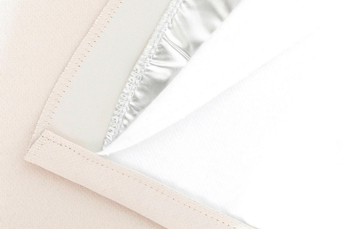 LÄRMSCHUTZVORHANG black-out (lichtundurchlässig)  - Beige, Basics, Textil/Metall (145/260cm)