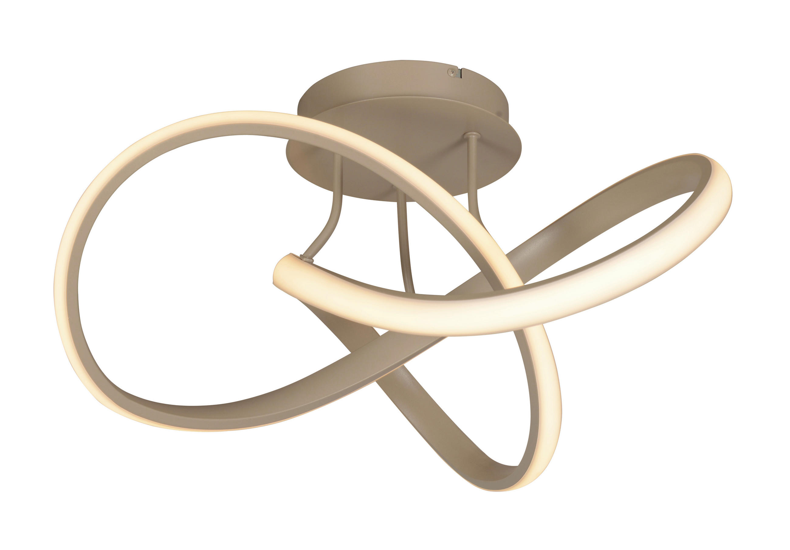 LED-DECKENLEUCHTE Bandol 56/34.5 cm  - Goldfarben/Schwarz, Design, Kunststoff/Metall (56/34.5cm)
