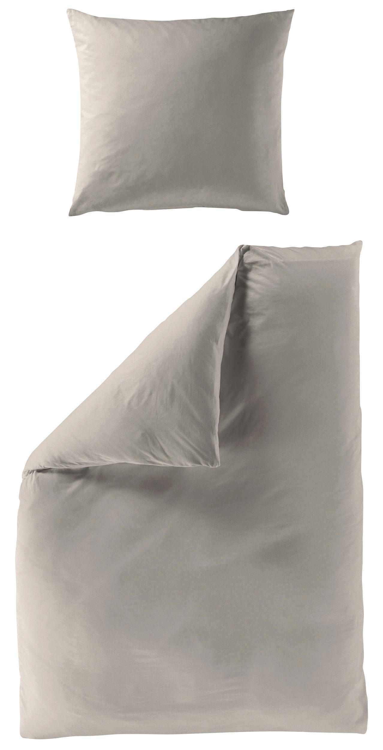 BETTWÄSCHE 135/200 cm Makosatin  - Taupe, KONVENTIONELL, Textil (135/200cm)