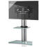 TV-RACK Silberfarben - Silberfarben, KONVENTIONELL, Glas/Metall (111/80/40cm)
