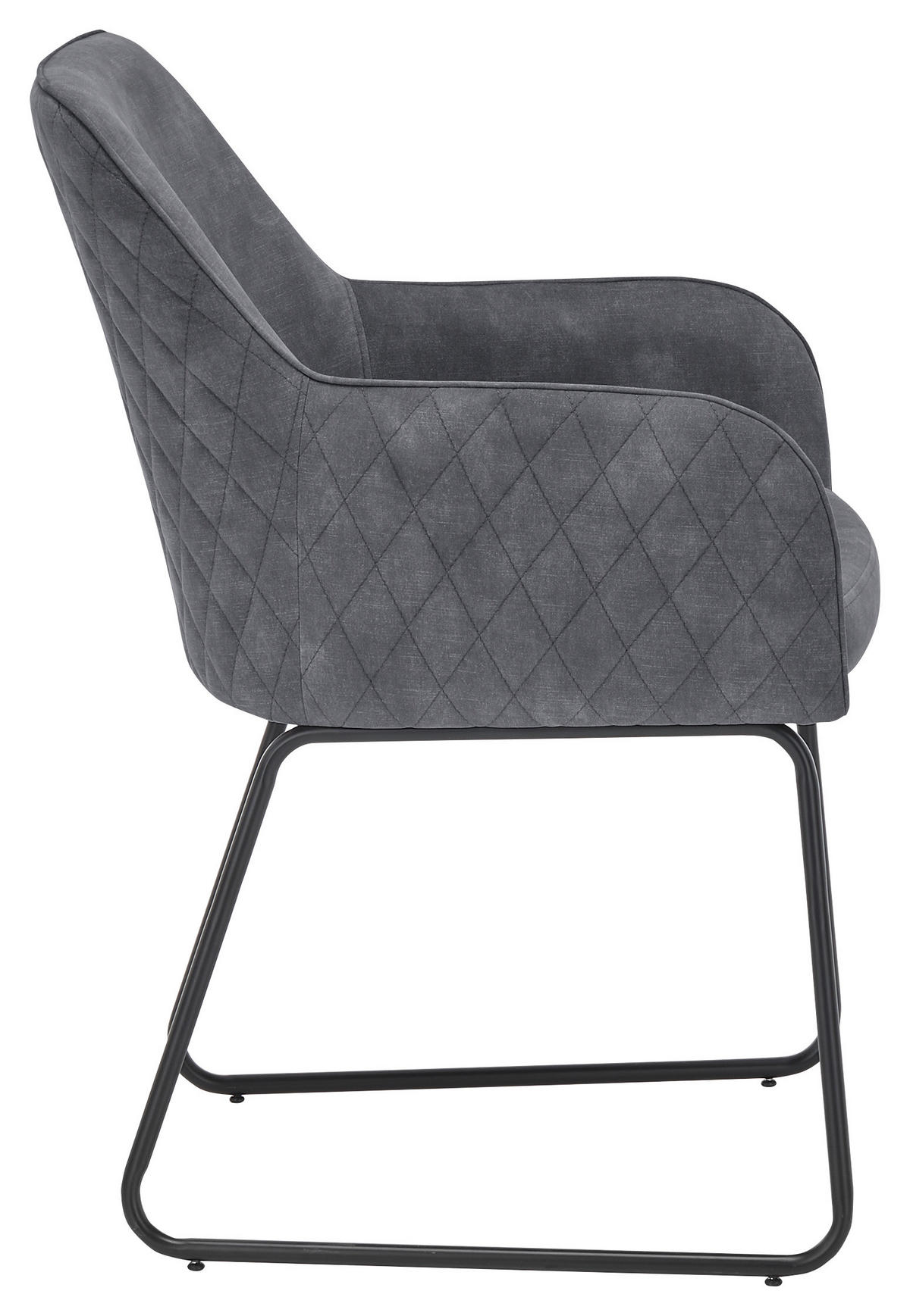 ARMLEHNSTUHL  in Eisen  - Anthrazit/Schwarz, Design, Kunststoff/Metall (60,5/85/63cm) - SetOne by Musterring