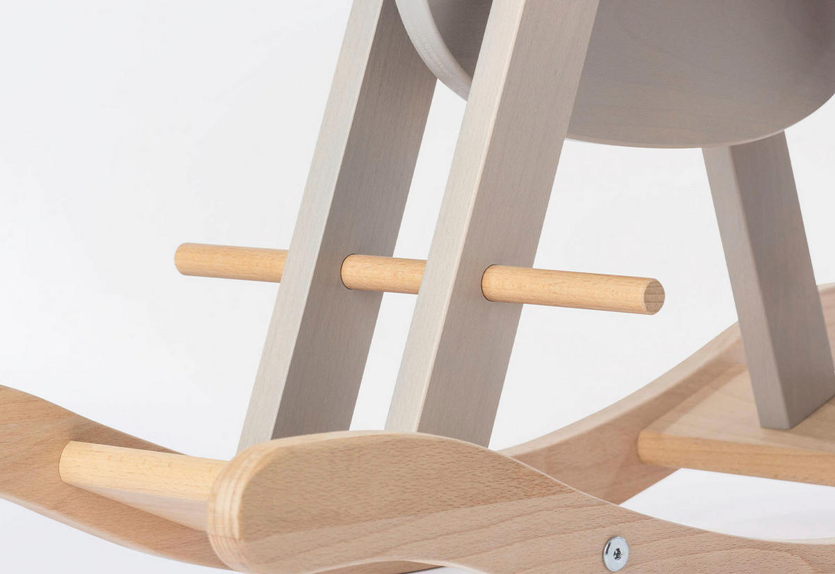 SCHAUKELPFERD Pinolino  - Hellgrau/Naturfarben, Basics, Holz (86/31/58cm) - Pinolino