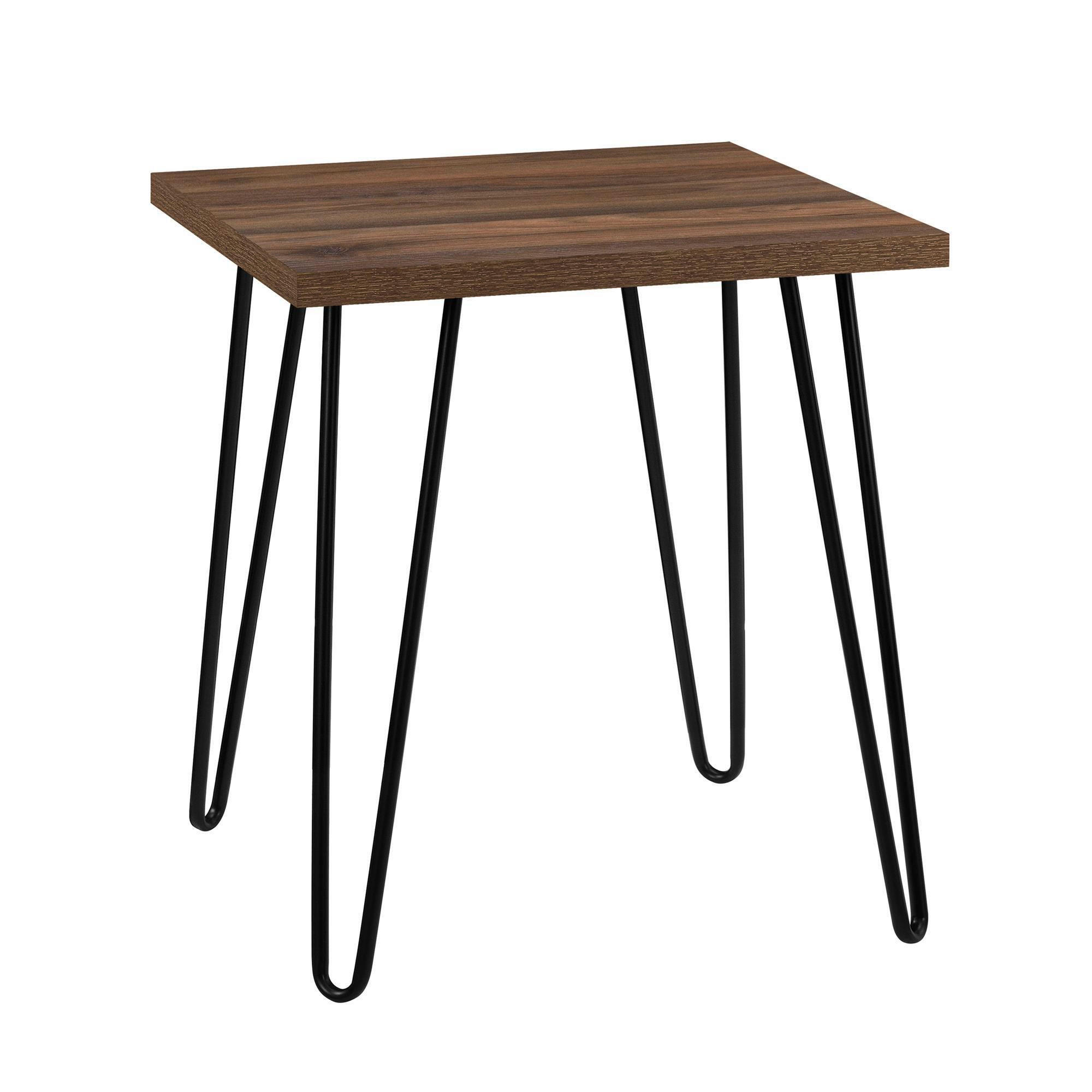 BEISTELLTISCH 49/49/55 cm Walnussfarben rechteckig  - Walnussfarben/Schwarz, Design, Papier/Holzwerkstoff (49/49/55cm) - MID.YOU