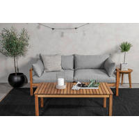LOUNGESOFA  - Grau/Akaziefarben, KONVENTIONELL, Holz/Textil (185/56/92cm) - Gardenson