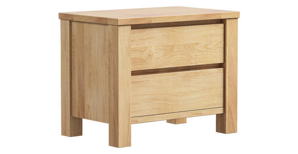 NACHTSCHRANK 60/47/38 cm Wildeiche massiv  - Eichefarben, Natur, Holz (60/47/38cm) - Linea Natura