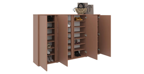 SCHUHSCHRANK 192,7/120/33,8 cm - Terracotta, Design, Holzwerkstoff/Kunststoff (192,7/120/33,8cm) - Xora