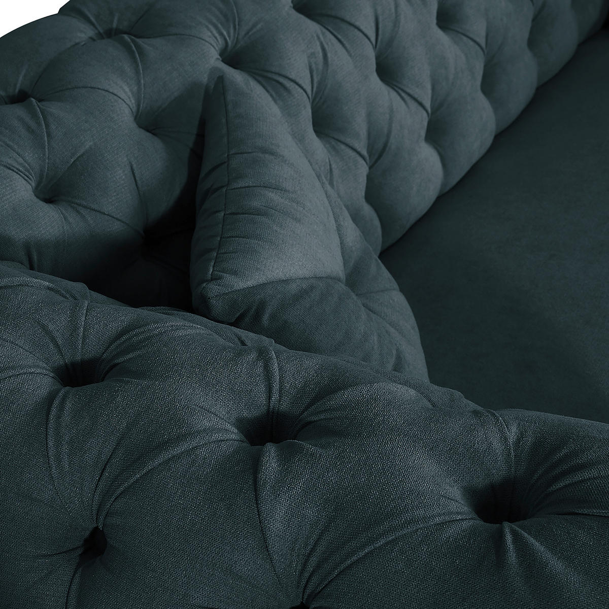 3-SITZER-SOFA Mikrofaser Dunkelgrau  - Dunkelgrau/Braun, Design, Holz/Textil (232/79/97cm) - Livetastic