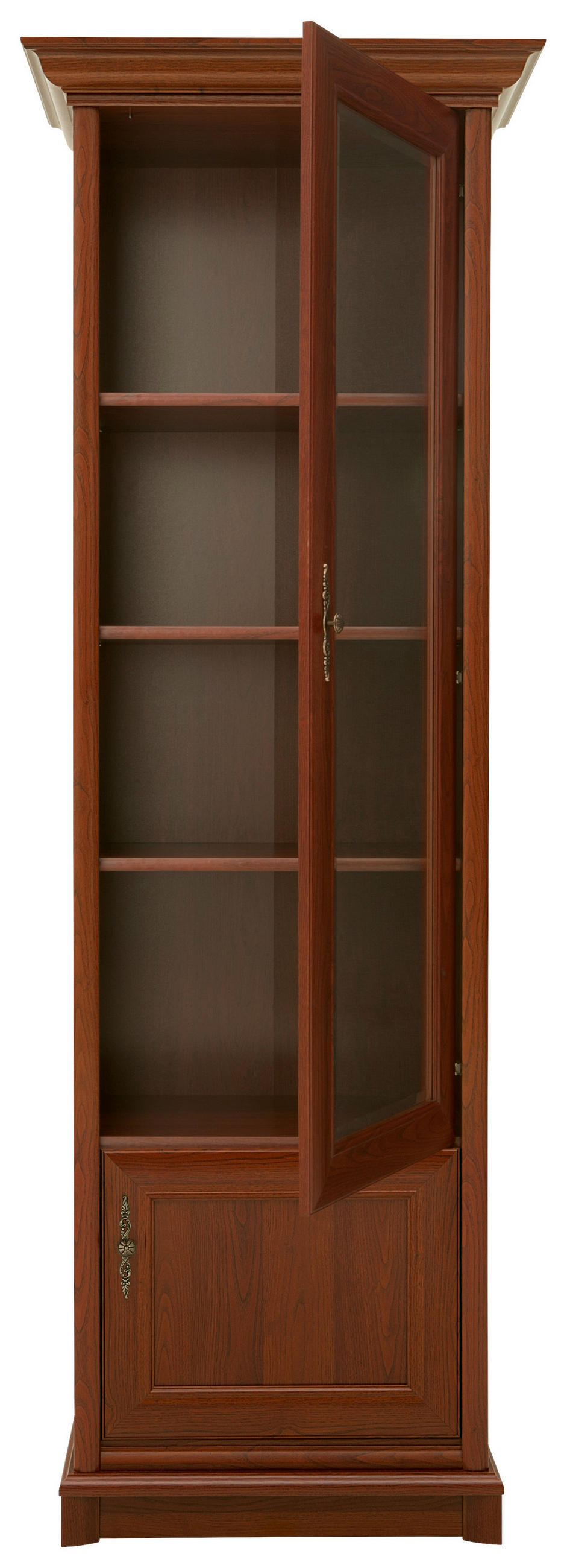 VITRÍNA, barvy kaštanu, 70,5/204,5/43 cm - bronzová/barvy kaštanu, Design, kov/kompozitní dřevo (70,5/204,5/43cm) - Cantus