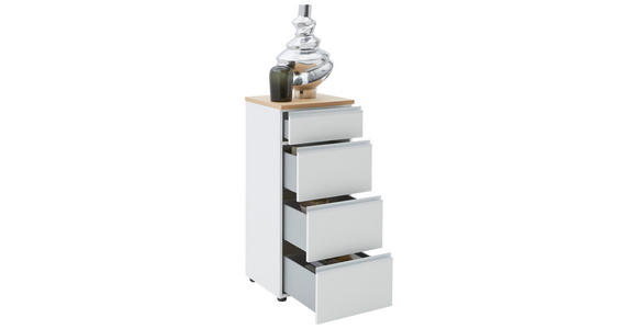 KOMMODE in 45/102/41 cm - Eichefarben/Silberfarben, Design, Holz/Holzwerkstoff (45/102/41cm) - Dieter Knoll
