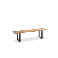 GARTENBANK 220/46/40 cm  in Teakfarben  - Anthrazit/Teakfarben, Design, Holz/Metall (220/46/40cm)