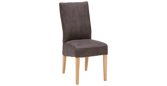 STUHL in Webstoff - Eichefarben/Dunkelgrau, KONVENTIONELL, Holz/Textil (44/98/64cm) - Venda