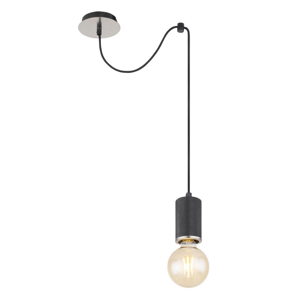 Hängeleuchte H: 160 Cm 1-Flammig, Holz/ Metall