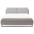 POLSTERBETT 180/200 cm  in Hellgrau  - Hellgrau/Schwarz, Design, Textil/Metall (180/200cm) - Esposa