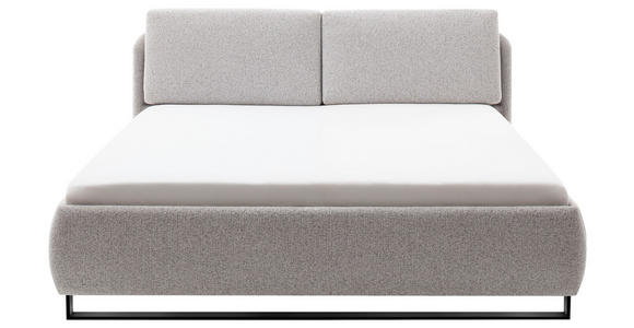 POLSTERBETT 180/200 cm  in Hellgrau  - Hellgrau/Schwarz, Design, Textil/Metall (180/200cm) - Esposa