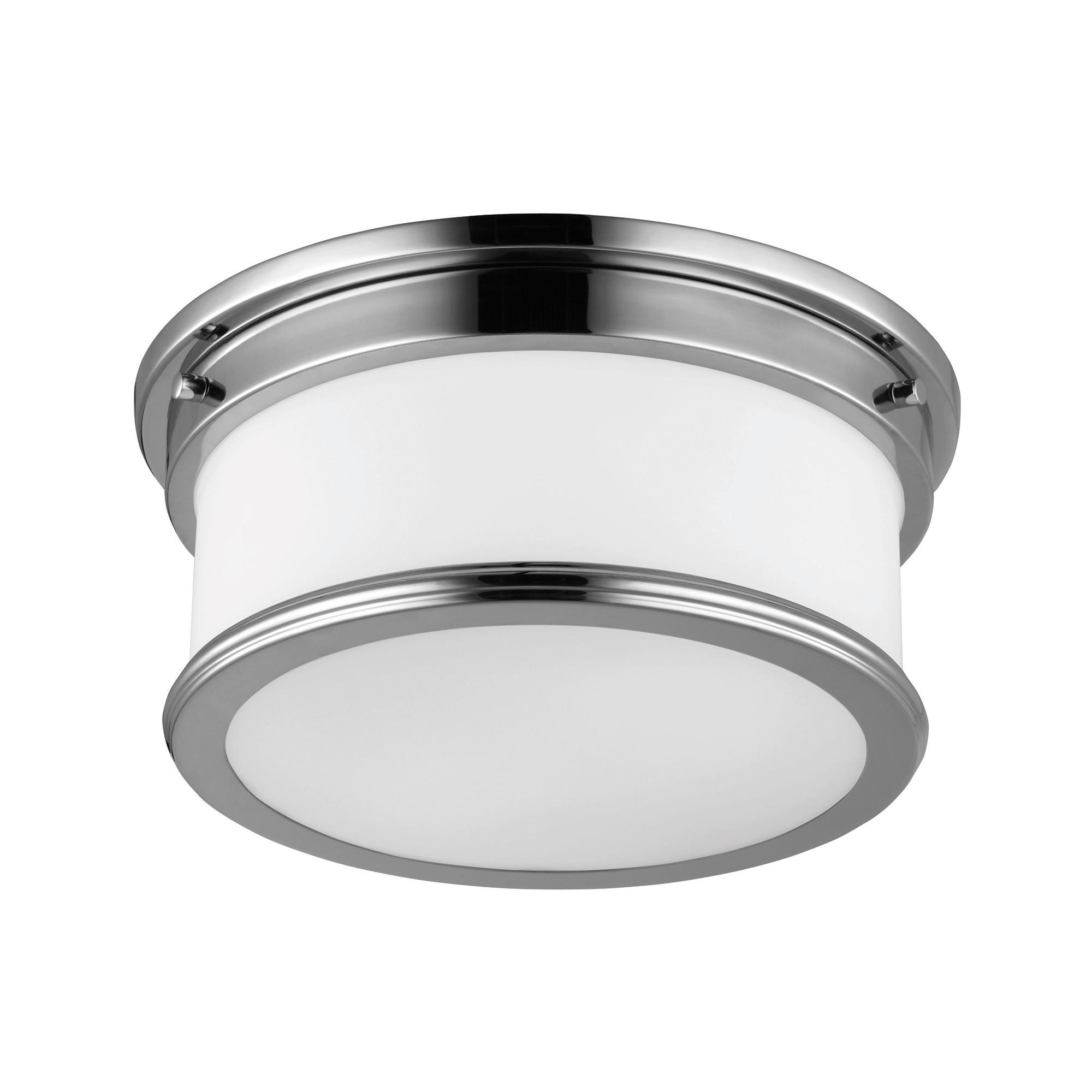 BADEZIMMER-DECKENLEUCHTE Elstead Payne 31.9/14.3 cm   - Chromfarben, KONVENTIONELL, Glas/Metall (31.9/14.3cm) - Elstead Lighting