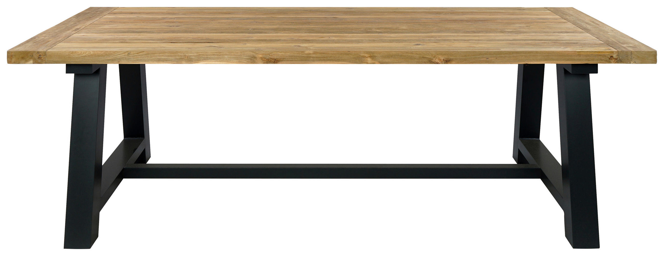 GARTENTISCH 240/100/76 cm Holz, Metall rechteckig  - Anthrazit/Teakfarben, Design, Holz/Metall (240/100/76cm) - Amatio