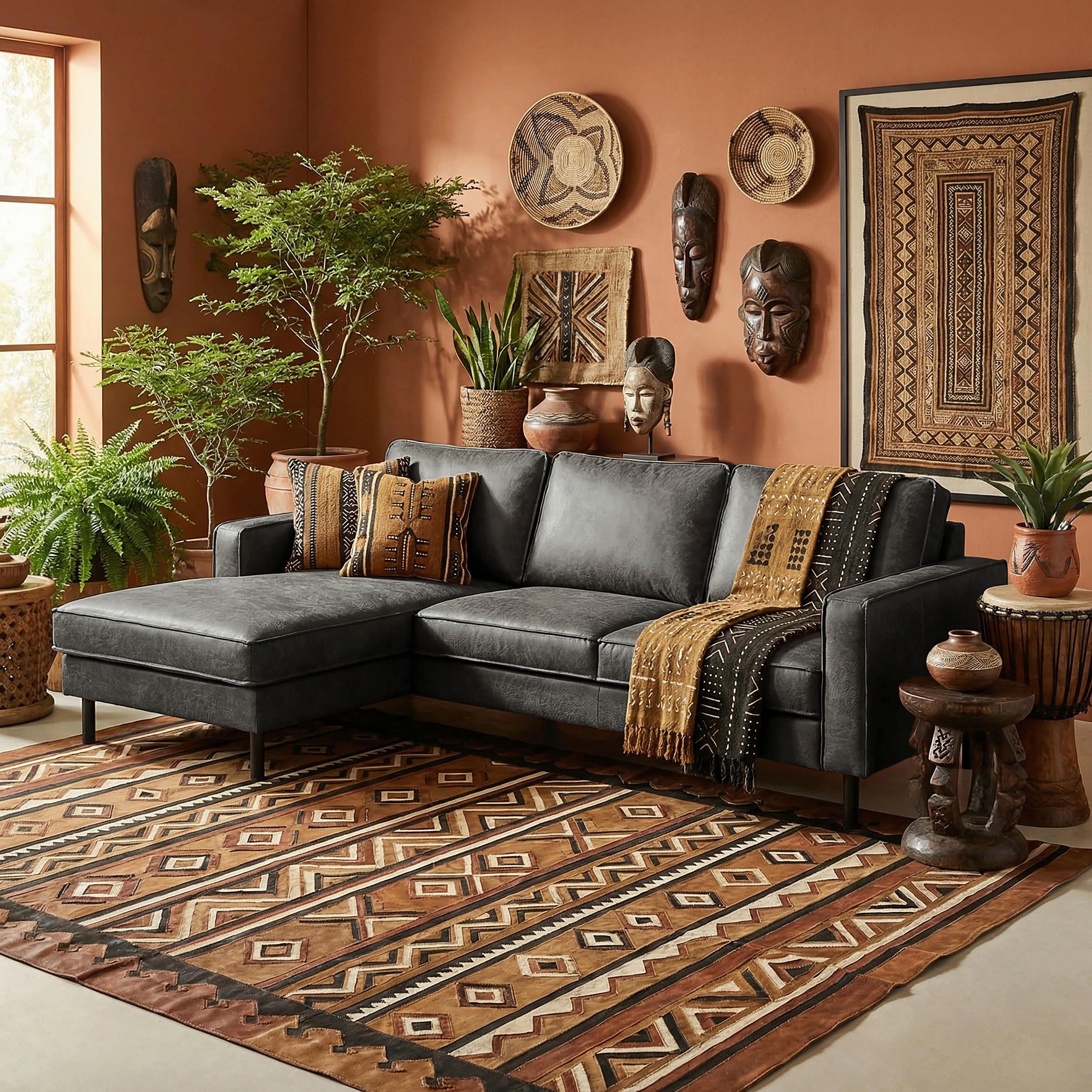 ECKSOFA Dunkelgrau Echtleder Lederlook Bettkasten, Schlaffunktion, Rücken echt  - Dunkelgrau/Schwarz, Design, Leder/Textil (166/238cm) - Livetastic