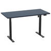 SCHREIBTISCH 140/50/71 cm  in Anthrazit, Schwarz  - Anthrazit/Silberfarben, Design, Holzwerkstoff/Metall (140/50/71cm) - MID.YOU