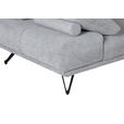 ECKSOFA Grau Flachgewebe  - Schwarz/Grau, KONVENTIONELL, Textil/Metall (310/240cm) - Carryhome