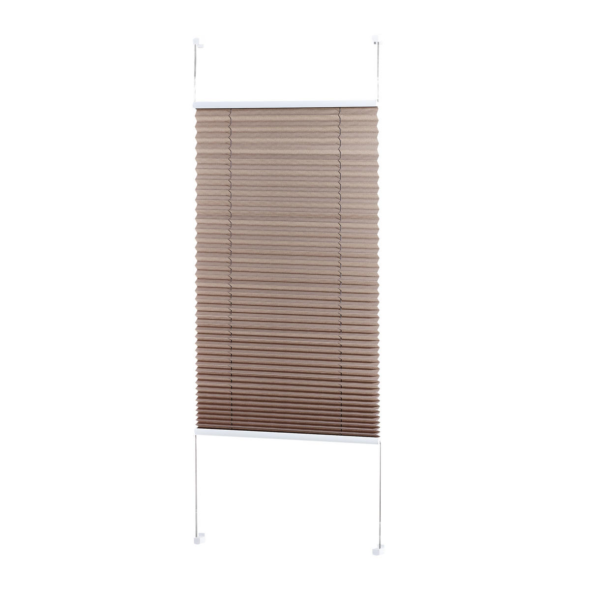PLISSEE  halbtransparent   50/130 cm   - Taupe, KONVENTIONELL, Textil (50/130cm)